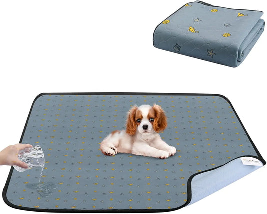 Reusable Washable Pee Pads for Dogs,1 Pack Puppy Pads 72x72 Super Absorbent,Waterproof,Non-Slip Training Pads with Shark Print