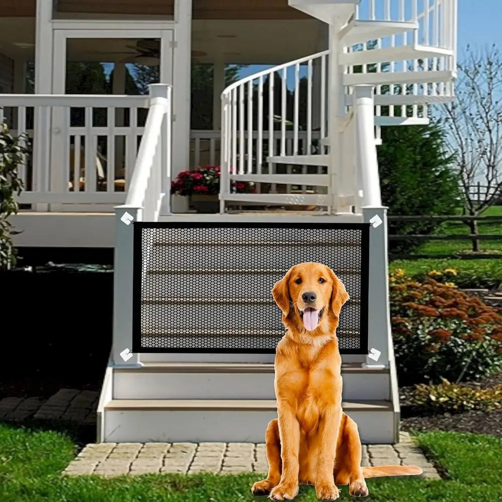 2 Pack Dog Gate, Mesh Baby Gate, 43.3'' X 28.3'' Pet Gate for The House, No Drilling Puppy Gate for Stairs & Doorways Install An